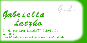 gabriella latzko business card